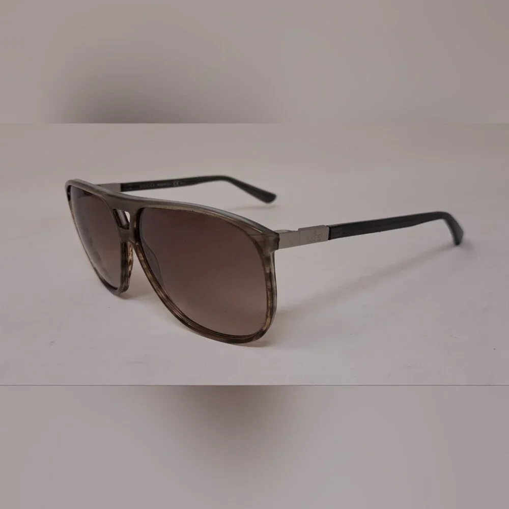 Gucci Men's Sunglasses Retro Oversized Aviator Havana Brown GG1640/S 62-12-140